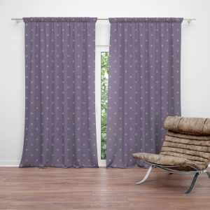 Zatemňovací závěs Bílé čtverce: 2ks 140x250cm