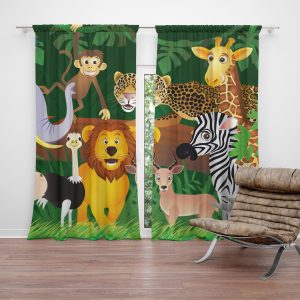Zatemňovací závěs Zvířátka: 2ks 140x250cm