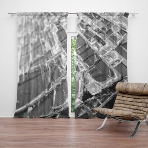 Zatemňovací závěs Rozbité sklo: 2ks 140x250cm