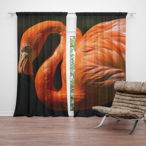 Zatemňovací závěs Plameňák: 2ks 140x250cm