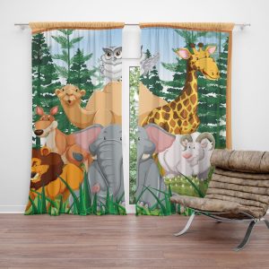 Zatemňovací závěs Zoo: 2ks 140x250cm