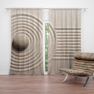 Závěs Otisk v písku: 2ks 140x250cm