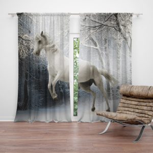 Zatemňovací závěs Bílý kůň: 2ks 140x250cm