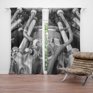 Zatemňovací závěs Motor: 2ks 140x250cm